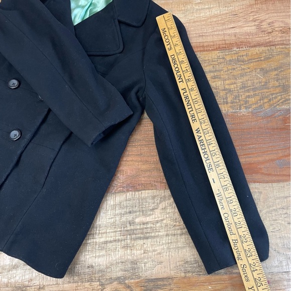 GAP Black Virgin Wool Blend Vintage Women’s Peacoat Size XL black Y2K - Picture 6 of 11